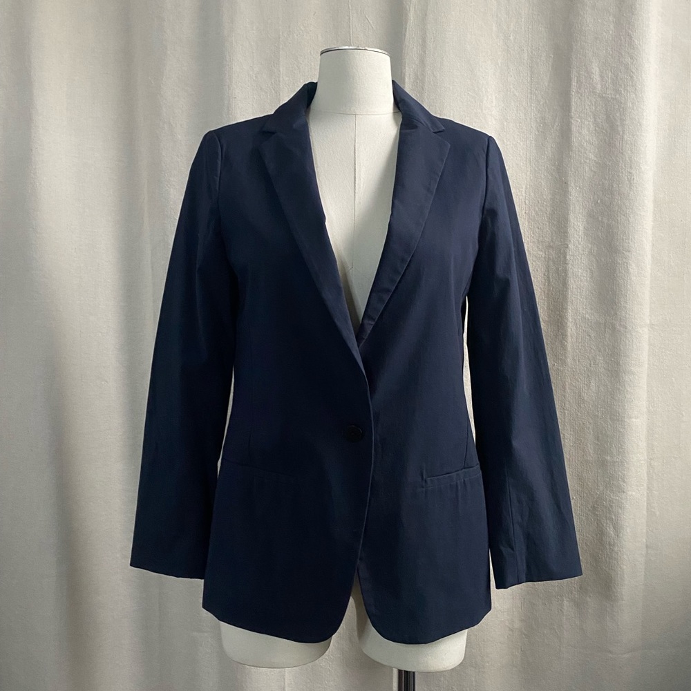 Steven Alan Dark navy (almost black) blazer jacket sz 4 Made in USA